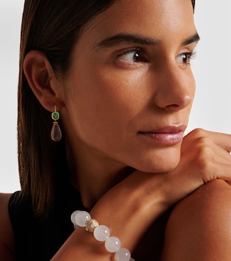 Orecchini Rose Garden in oro 18kt con pietre preziose | Octavia Elizabeth