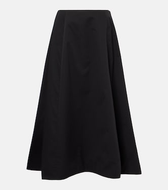 Falda midi de sarga de algodón | Balenciaga