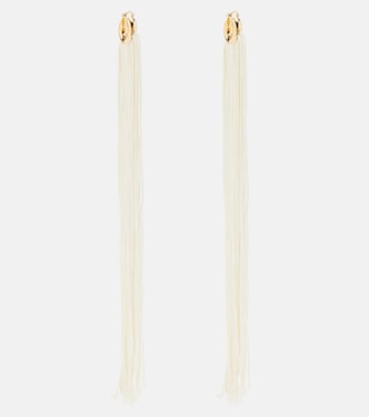 Fringed hoop earrings | Jil Sander