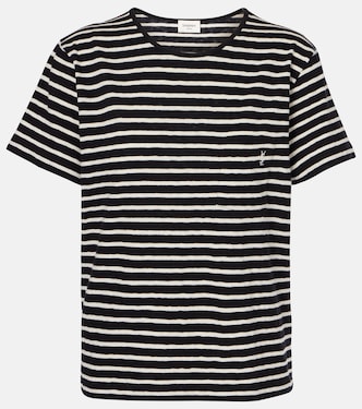 T-Shirt Cassandre aus Baumwoll-Jersey | Saint Laurent