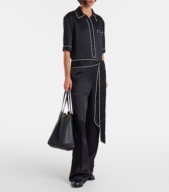 Hammered GG satin jumpsuit | Gucci