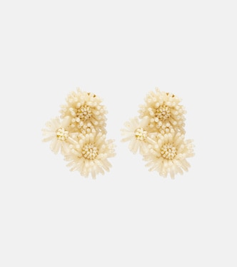 Boucles d’oreilles clip Pompom à perles | Oscar de la Renta