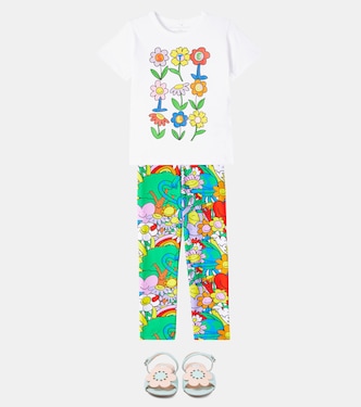 Printed cotton jersey T-shirt | Stella McCartney Kids