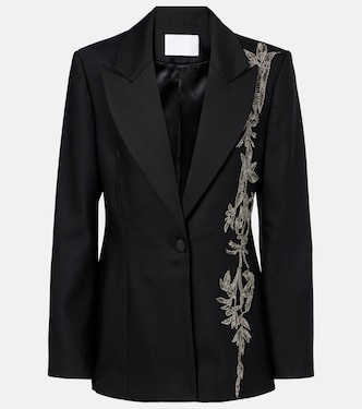 Lesia embellished wool-blend blazer | Costarellos