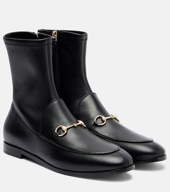 Horsebit leather ankle boots | Gucci