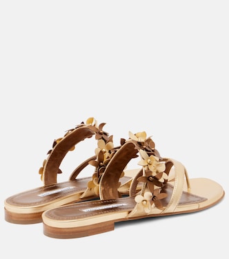 Sandalen Fiosa aus Metallic-Leder | Manolo Blahnik