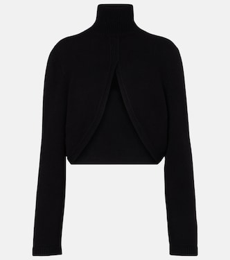 Cropped cashmere-blend sweater | Alaïa