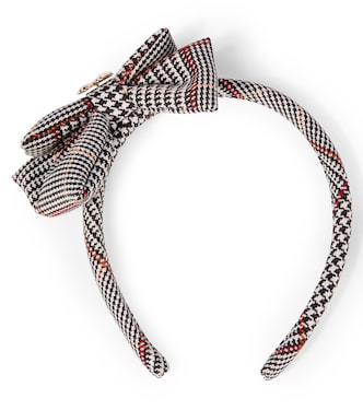 Checked bow headband | Self-Portrait Kids