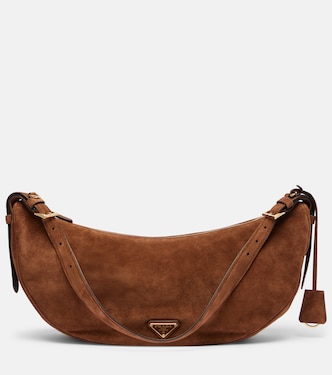 Sac Prada Demi-Lune Large en daim | Prada