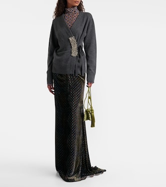 Embellished cashmere wrap cardigan | Dries Van Noten