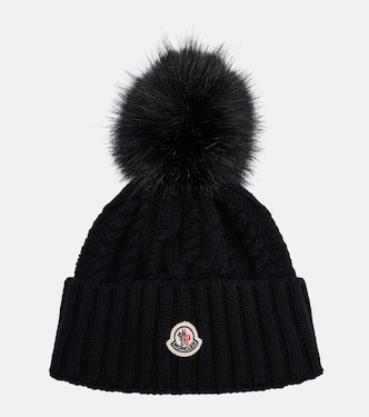 羊绒与羊毛混纺绞花针织便帽 | Moncler