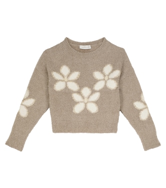 Floral lamé sweater | Monnalisa