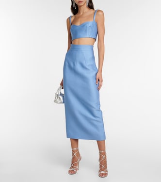 Cropped-Top Carina aus Cloqué | Emilia Wickstead