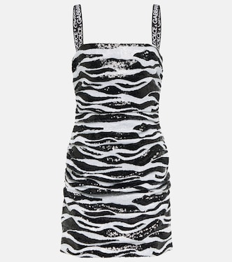Bedrucktes Minikleid mit Pailletten | Dolce&Gabbana