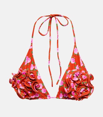 Top de bikini triangular floral | Magda Butrym
