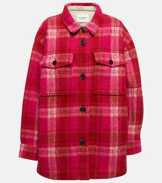 Veste Harveli en laine mélangée à carreaux | Marant Etoile