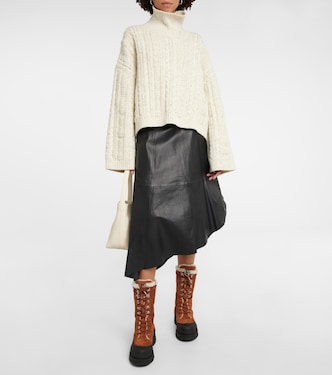 Aldea shearling-lined suede hiking boots | Jimmy Choo