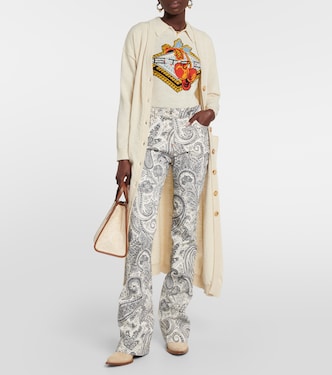 Embroidered wool, linen and cotton cardigan | Etro