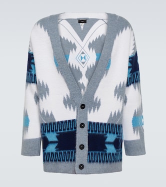 Icon jacquard virgin wool cardigan  | Alanui