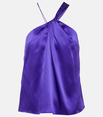 Top asymétrique en satin de soie | The Sei