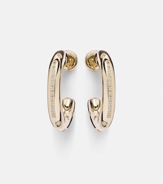 Boucles d'oreilles Peggy en or 14 ct et diamants | Lauren Rubinski
