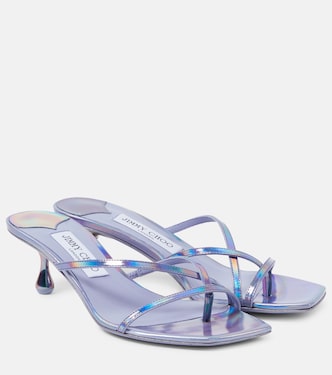 Mules Etana 50 en cuir métallisé | Jimmy Choo