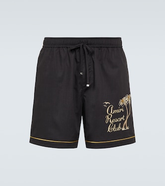 Shorts Resort Club de algodón bordados | Amiri