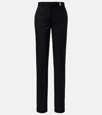 Gerade High-Rise-Hose Medusa '95 aus Wolle | Versace
