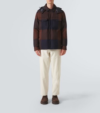 Ladurns checked wool down jacket | Moncler
