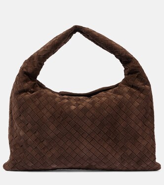 Sac Hop en daim Intrecciato  | Bottega Veneta