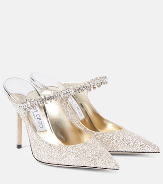 Bing 100 embellished glitter mules | Jimmy Choo