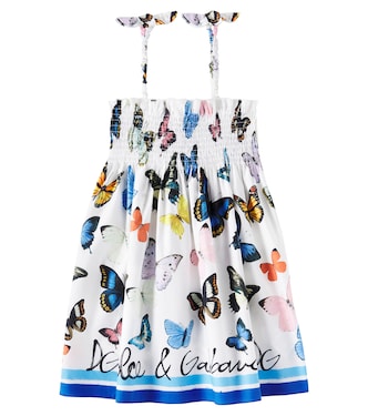 Bedrucktes Kleid aus Baumwolle | Dolce&Gabbana Kids