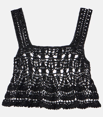 Cropped-Top Cotillion aus Häkelstrick | Anna Kosturova