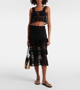 Cropped-Top Cotillion aus Häkelstrick | Anna Kosturova
