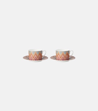Zig Zag Jarris set of 2 teacups and saucers | Missoni