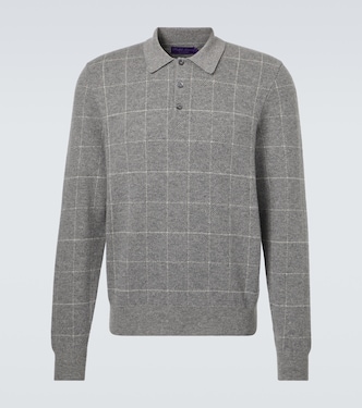 Polo en cachemire à carreaux | Ralph Lauren Purple Label