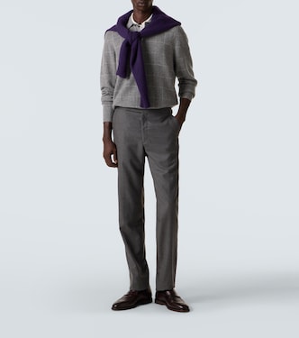 Checked cashmere polo sweater | Ralph Lauren Purple Label