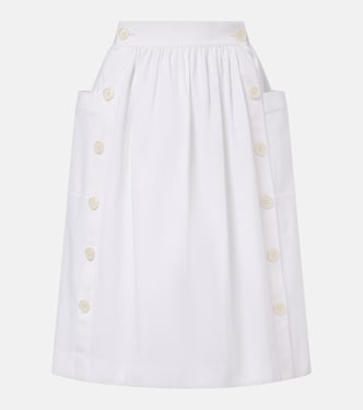 Jupe midi en coton | Prada
