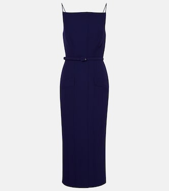 Belted crêpe midi dress | Roland Mouret