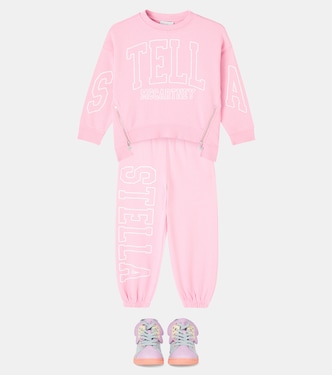 بدلة رياضية من القطن الجيرسيه بلوغو | Stella McCartney Kids
