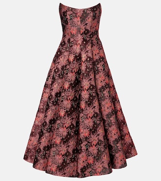 Rousseau floral brocade midi dress | Markarian