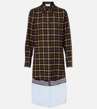 Vestido camisero a cuadros | Coperni