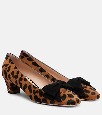Bowow 45 leopard-print calf hair pumps | Valentino Garavani