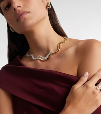 Golden Strada 18kt white and yellow gold necklace with diamonds | Yeprem