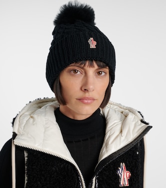 Mütze aus Schurwolle mit Shearling | Moncler