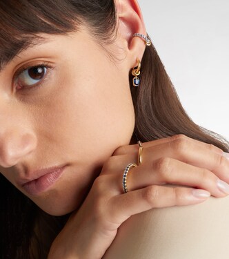 Ear cuff Ombré de plata de ley y oro 18 ct con zafiros | Spinelli Kilcollin