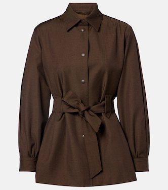 Belted virgin wool blazer | Max Mara