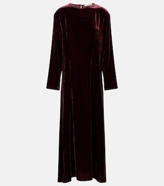 Robe midi Jody en velours | Asceno