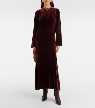Jody velvet midi dress | Asceno