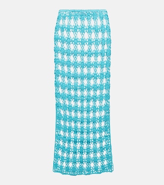 Rosette crochet cotton maxi skirt | Anna Kosturova